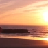 f128 壮观金色夕阳下海面海洋海水海浪海岸沙滩壮美大自然景色空镜头诗歌朗诵祖国山河舞台背景视频素材