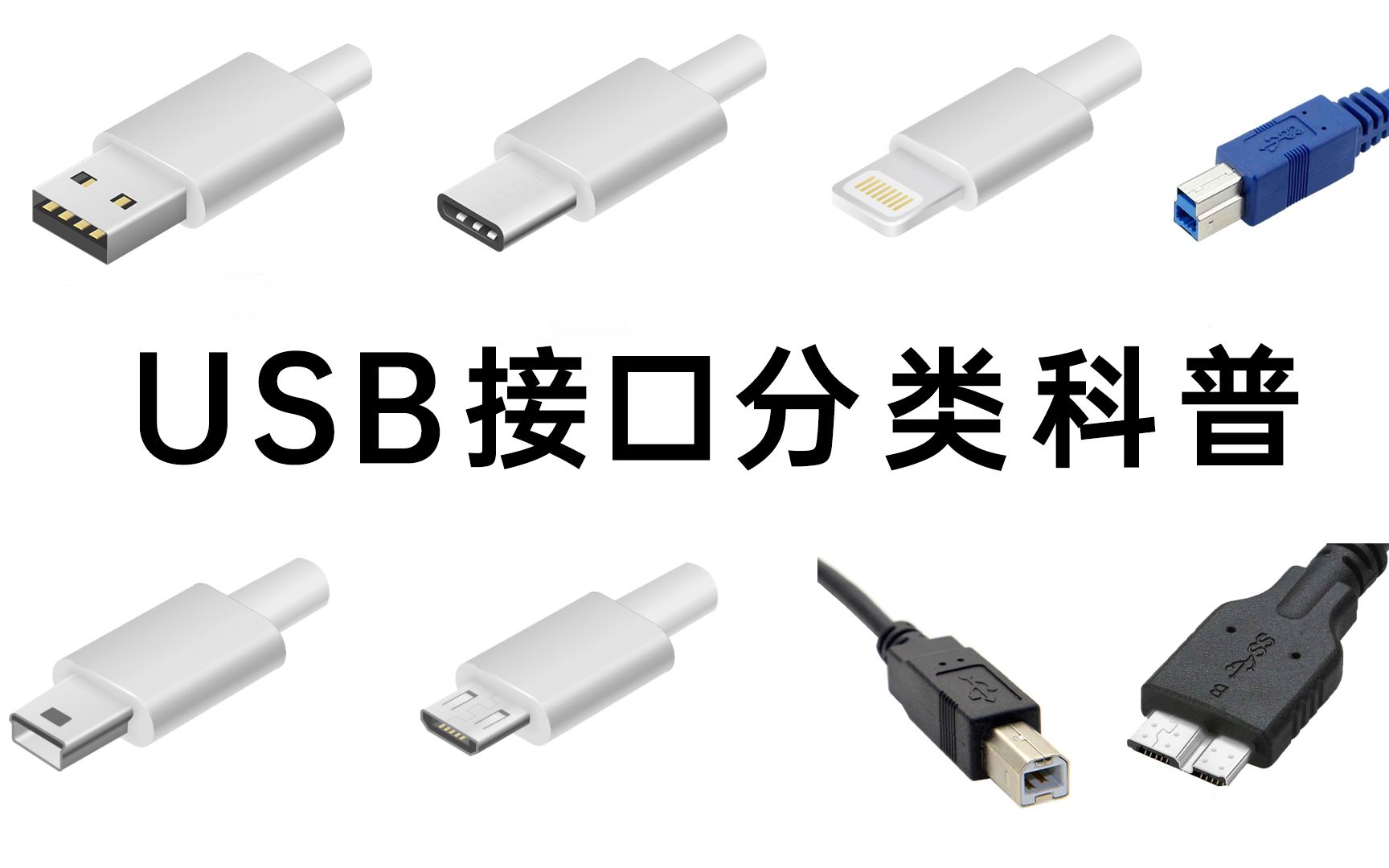 USB接口科普:看了就懂Type-A、Type-B、Type-C、雷电3、雷电4、USB2.0、USB3.0、USB4都是什么