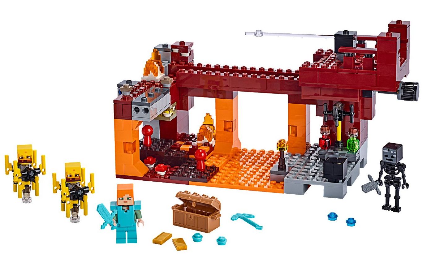 乐高lego21154minecraft我的世界大战烈焰人2019速拼评测