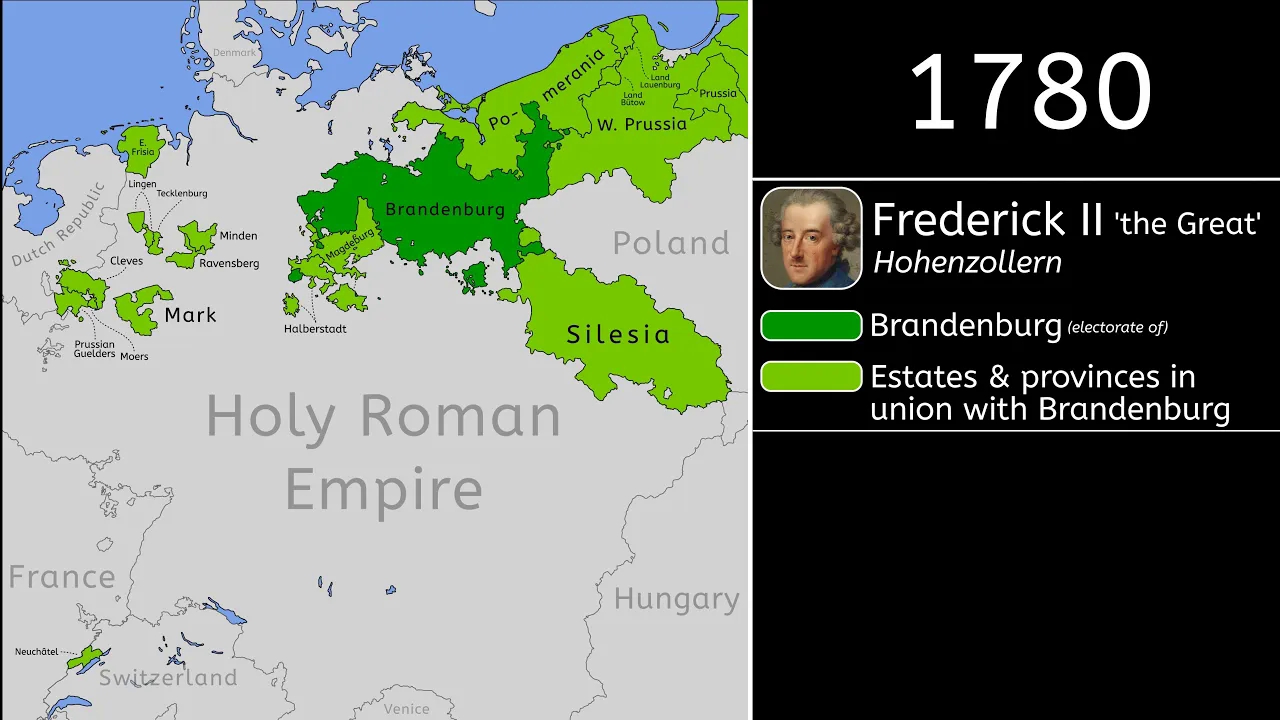 【历史地图】勃兰登堡历史: 每年