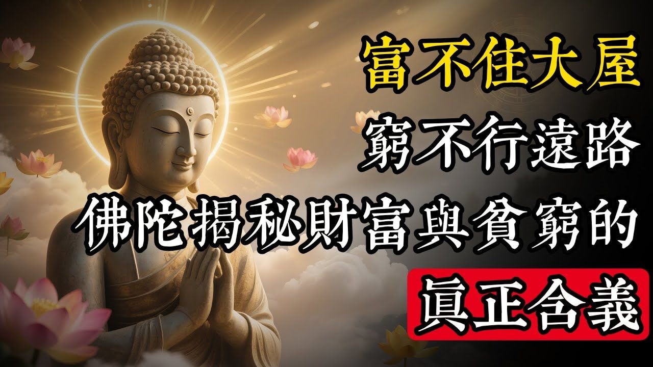 “富不住大屋，穷不行远路”佛陀揭秘财富与贫穷的真正含义_佛教 _佛學知識_修心修行_禪悟人生 _金剛經_南無阿彌陀佛_