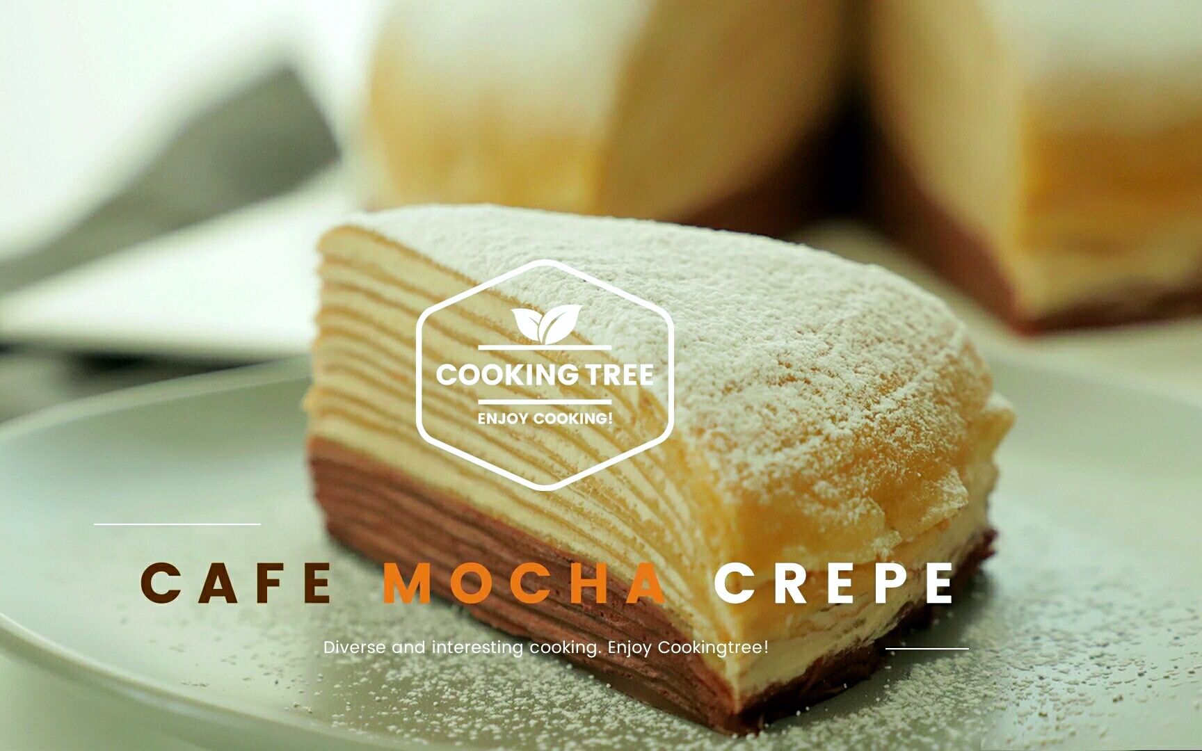 【cooking tree】咖啡摩卡千层蛋糕 cafe mochca crepe cake【asmr】