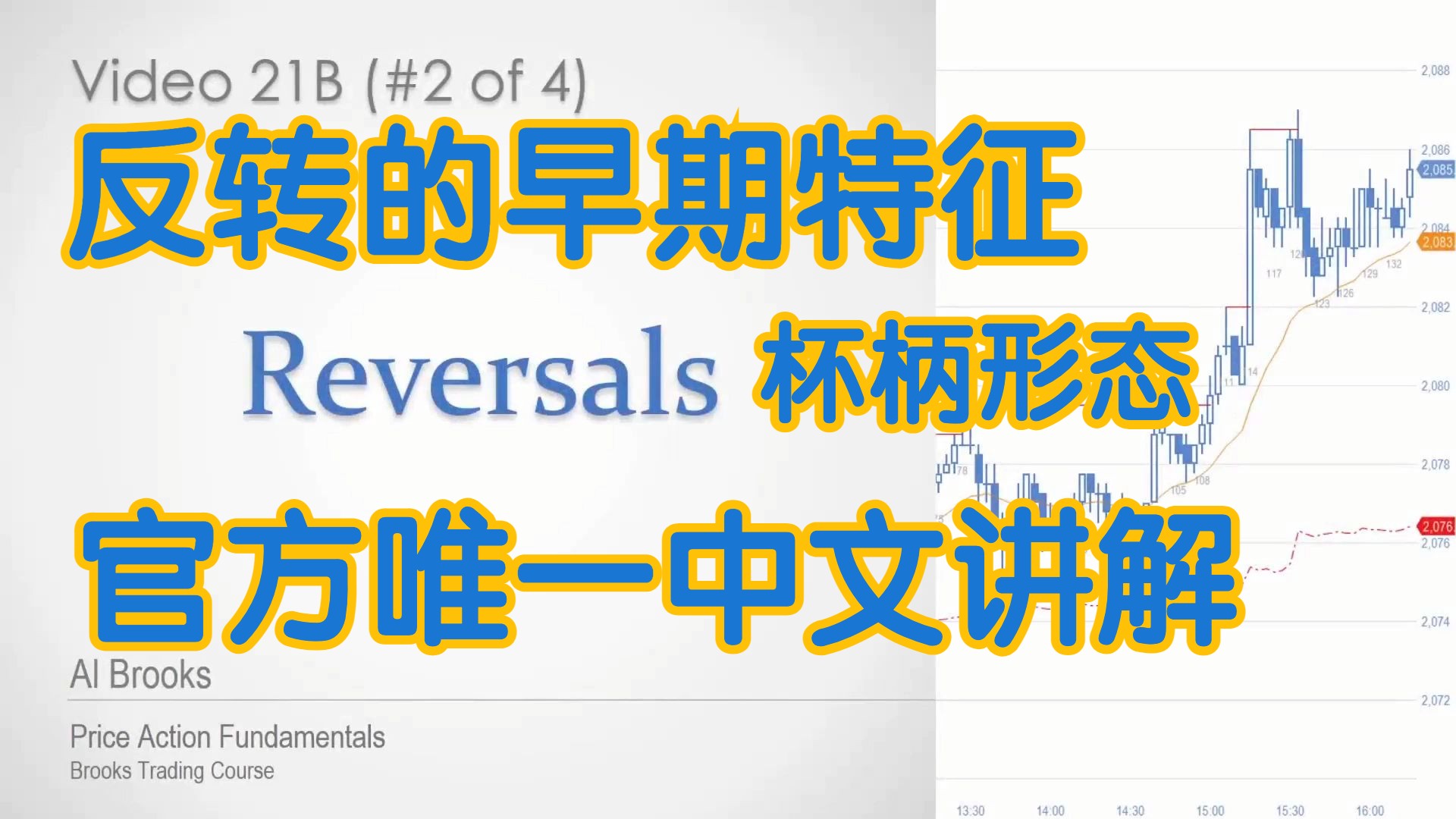 价格行为 - 21B反转的早期 80%法则 杯柄形态 - 官方中文配音 AL Brooks阿尔布鲁克斯 学委 方方土