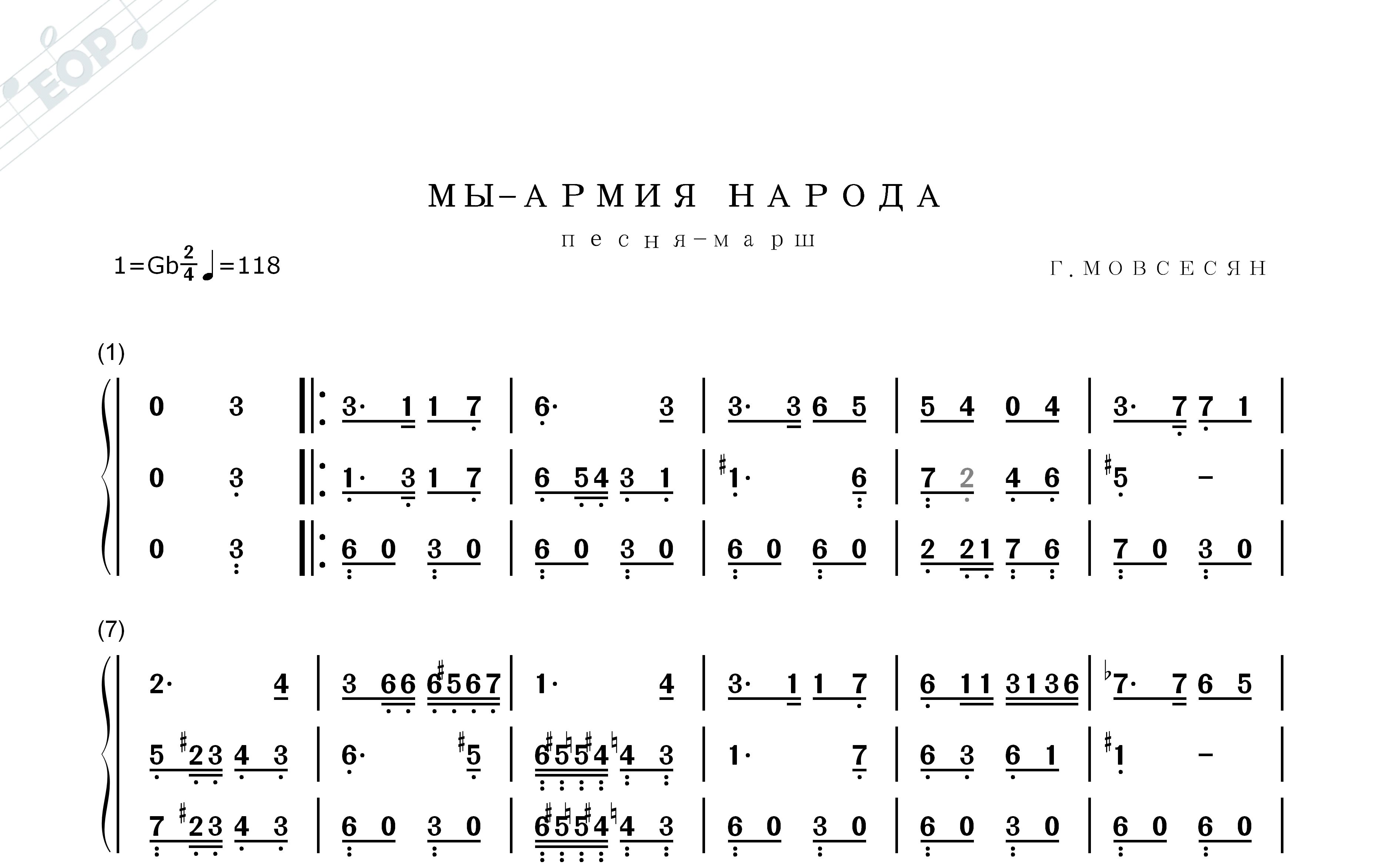 【简谱/苏联军乐】我们是人民的军队（阅兵版） Мы - армия народа
