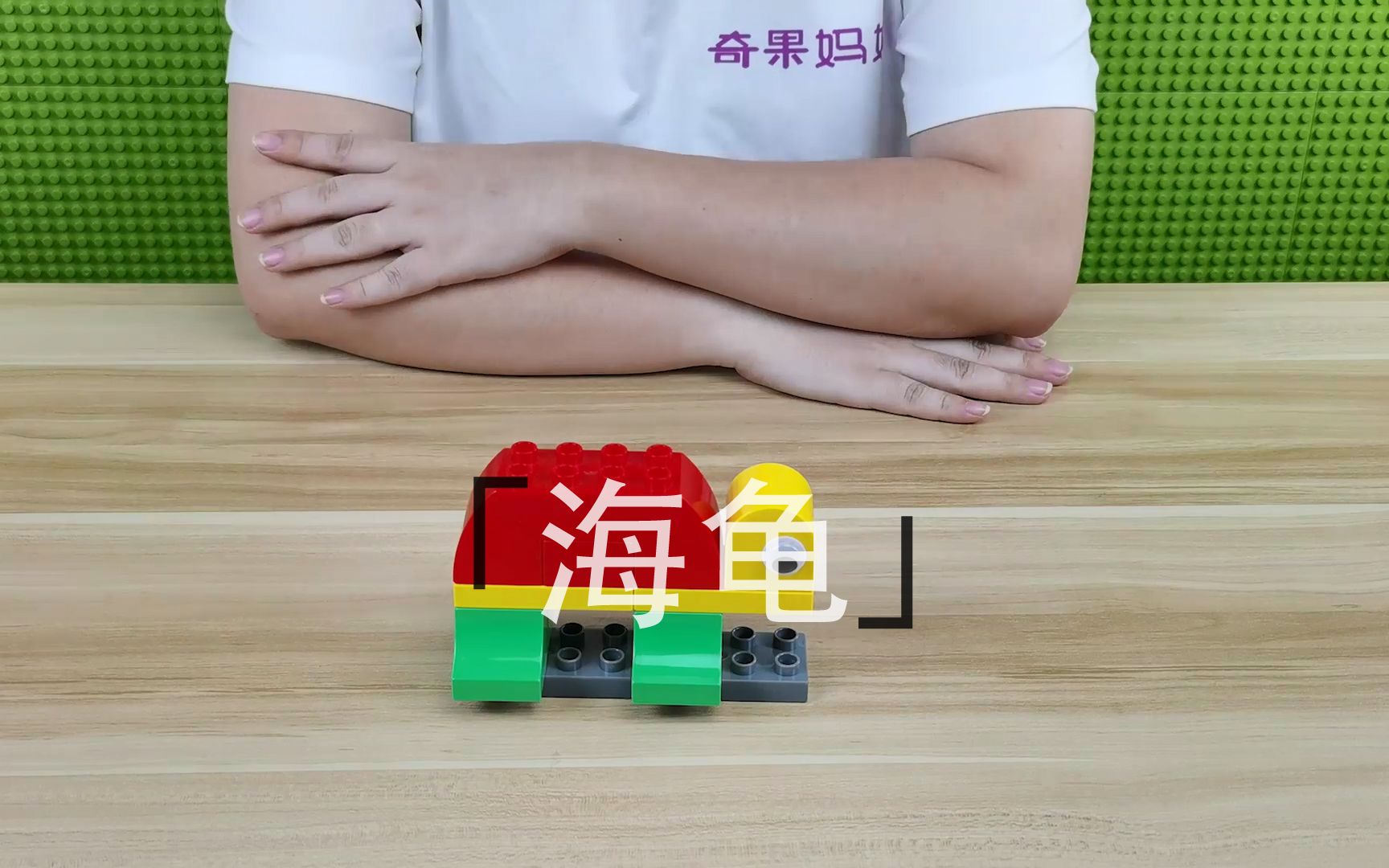 za043海龟乐高式大颗粒积木课程分享得宝系列视频教程