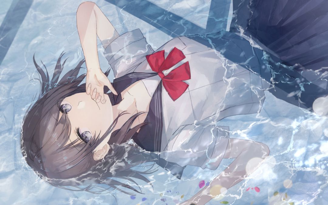 Anime girls laying down