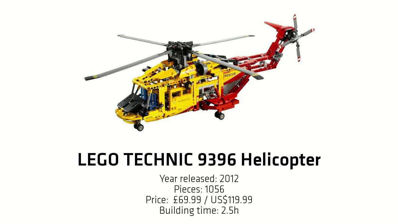 乐高lego科技系列technic9396直升机helicopterreviewtimelapsebuild