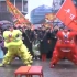 2019意大利米兰华人街舞狮表演（黄色是老外狮，红色是中国狮）