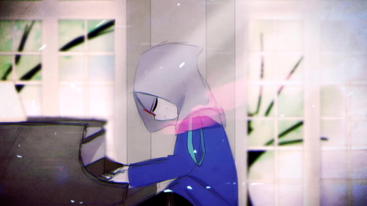 【undertale】dust!sans在弹琴