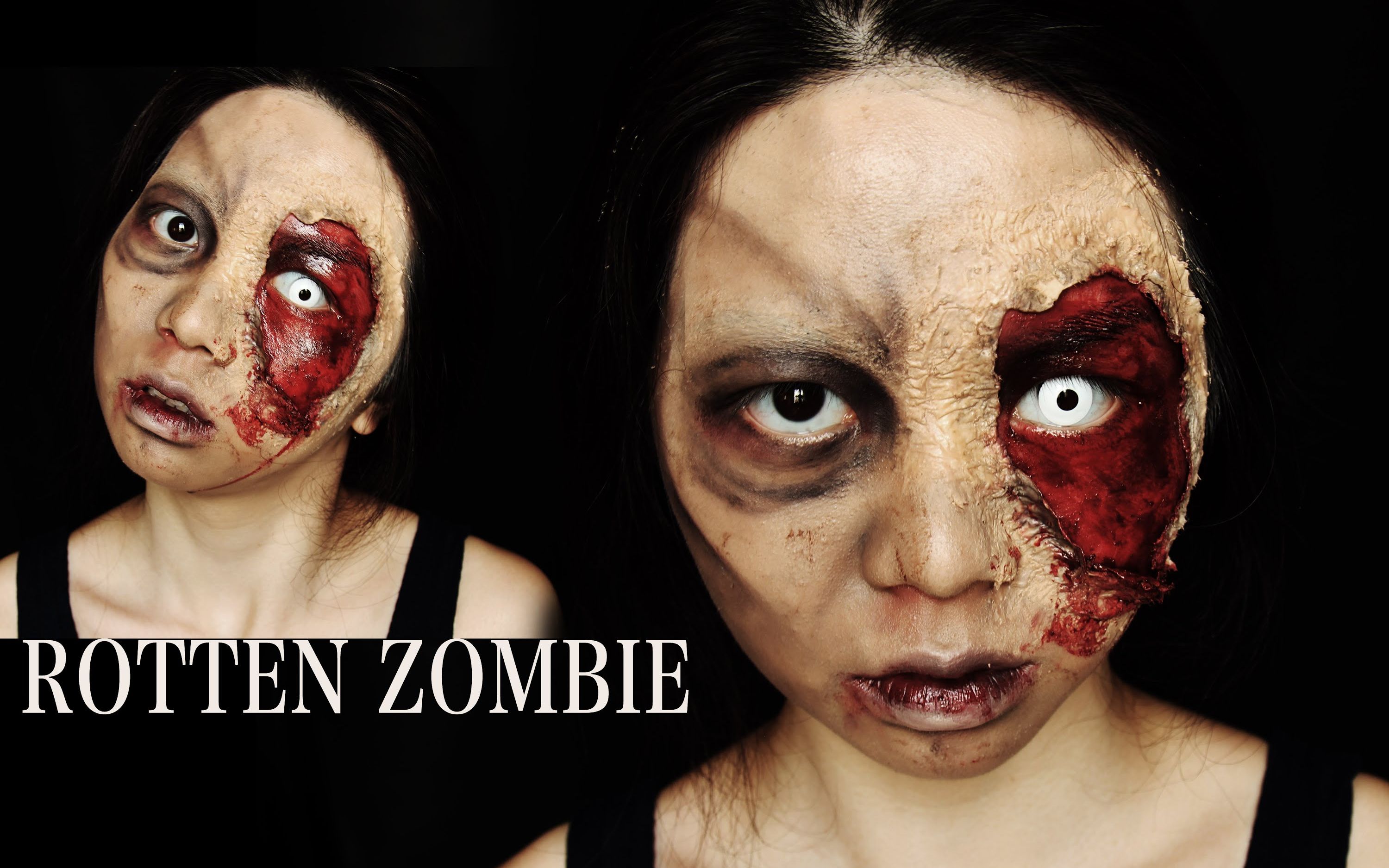 【乐彤】烂面丧尸妆 rotten zombie tutorial