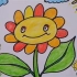 《漂亮可爱的太阳花》儿童画