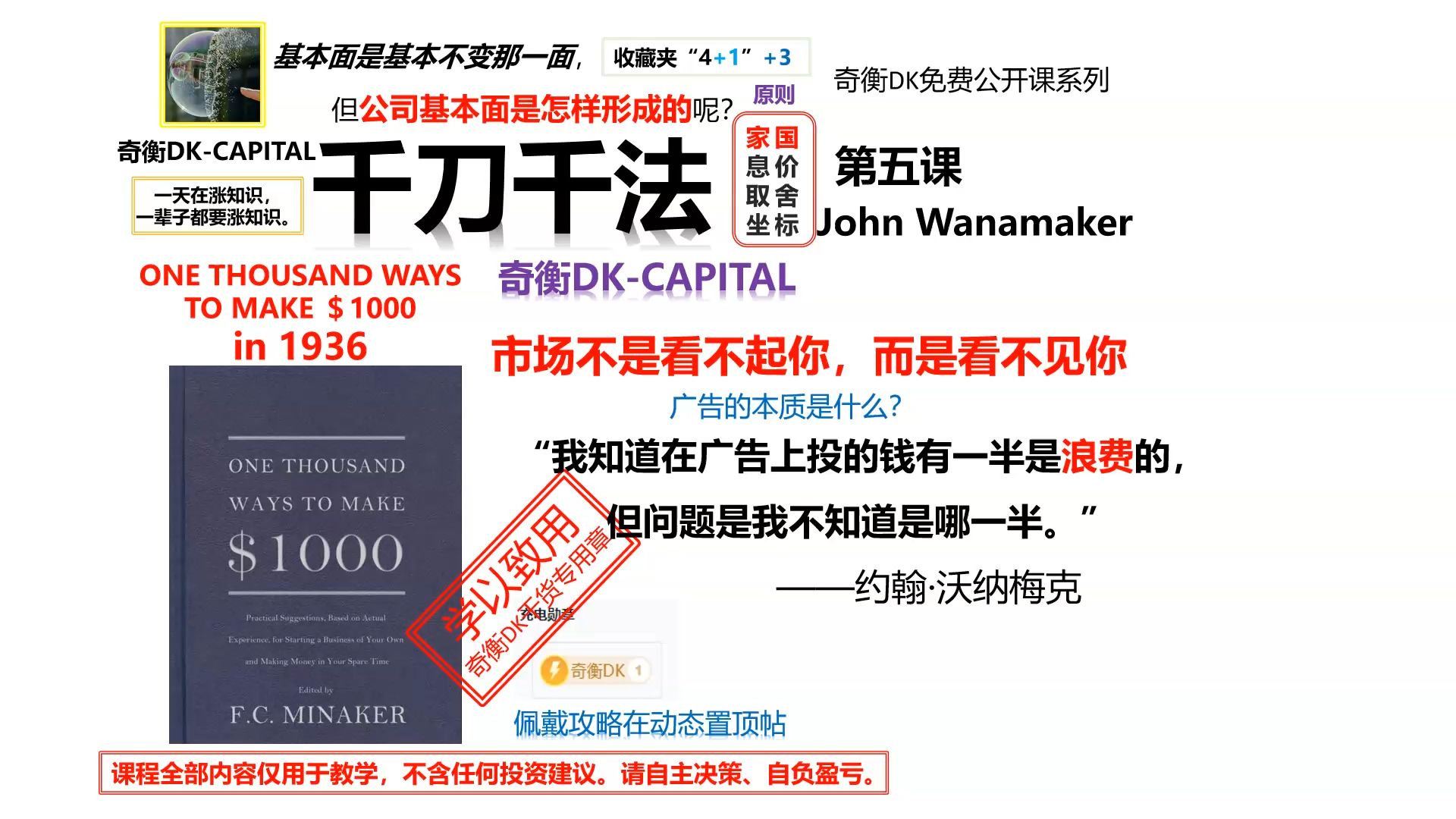 市场不是看不起你，是看不见你【千刀千法（6）】