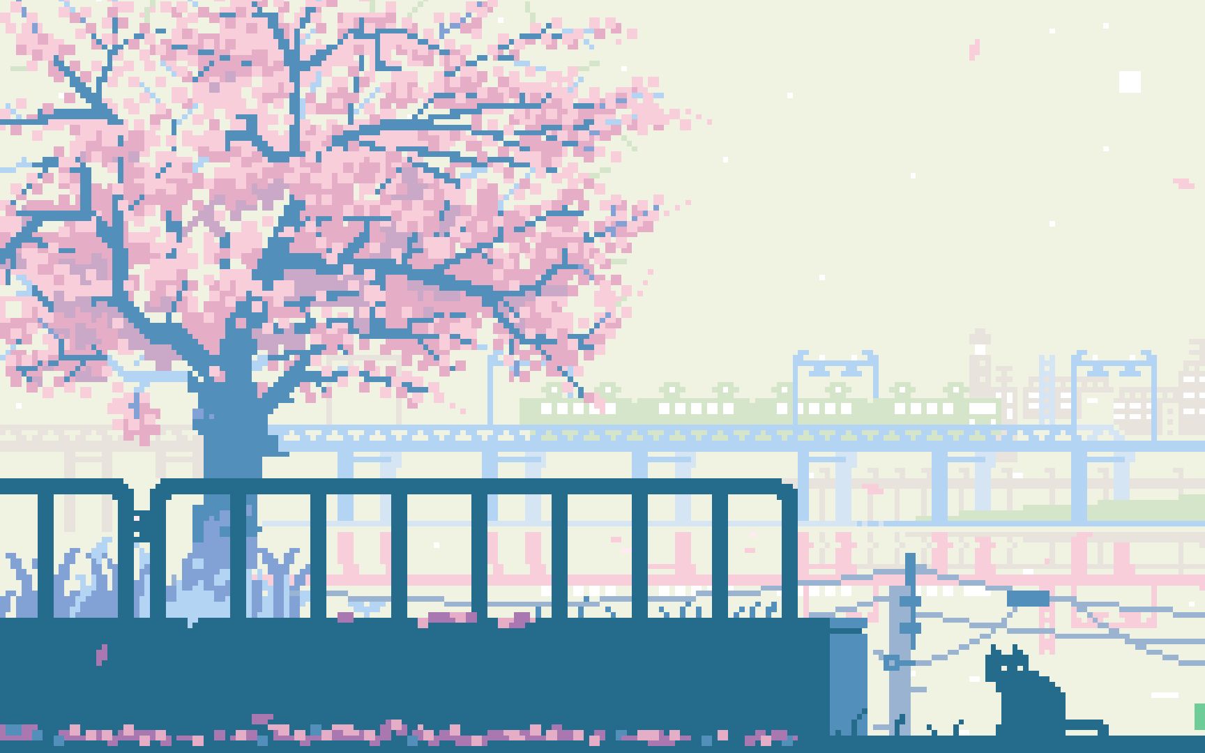 pixel art gif as desktop background - sample
