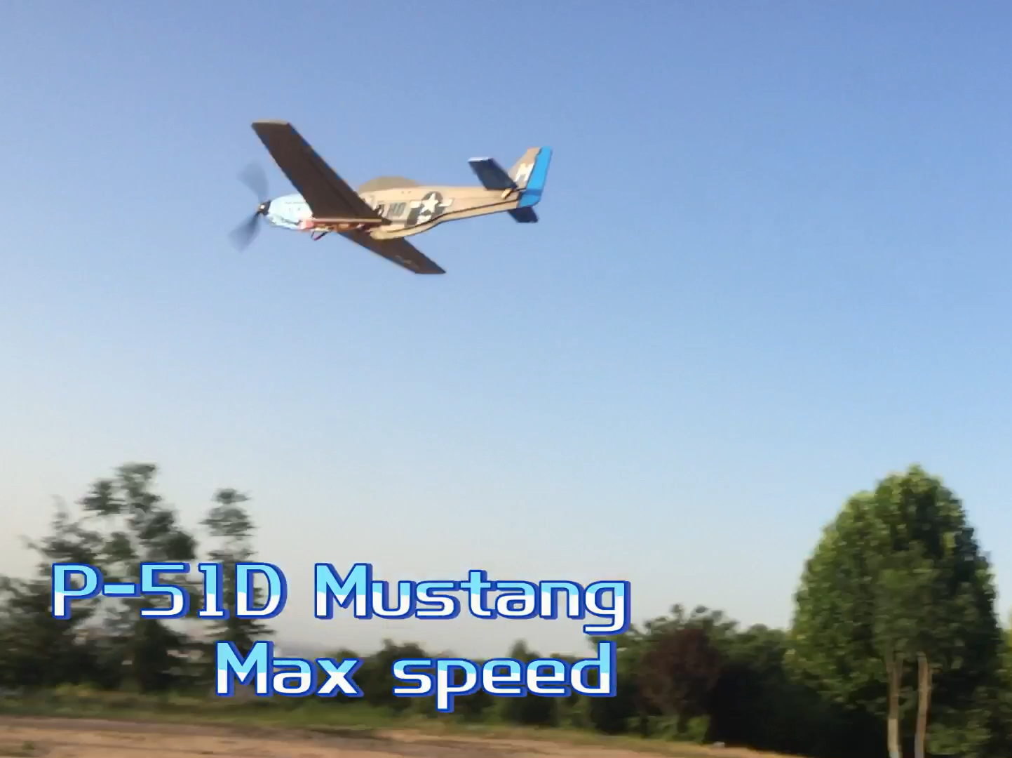 （飞行视频）P-51D下山，借助顺风飙极速！