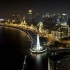 实拍素材-城市旅游宣传黄浦江航拍东方明珠上海夜景
