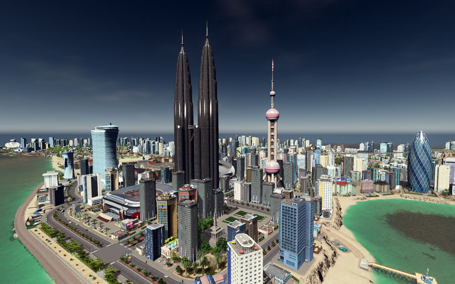 cities: skylines 城市天际线 los karlos 风景展示