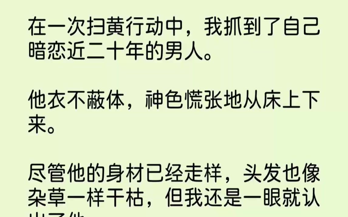 【完结文】在一次扫黄行动中,我抓到了自己暗恋近二十年的男人.他衣不蔽体,神色慌张...哔哩哔哩bilibili