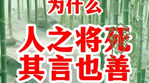 为什么,人之将嘎,其言也善?