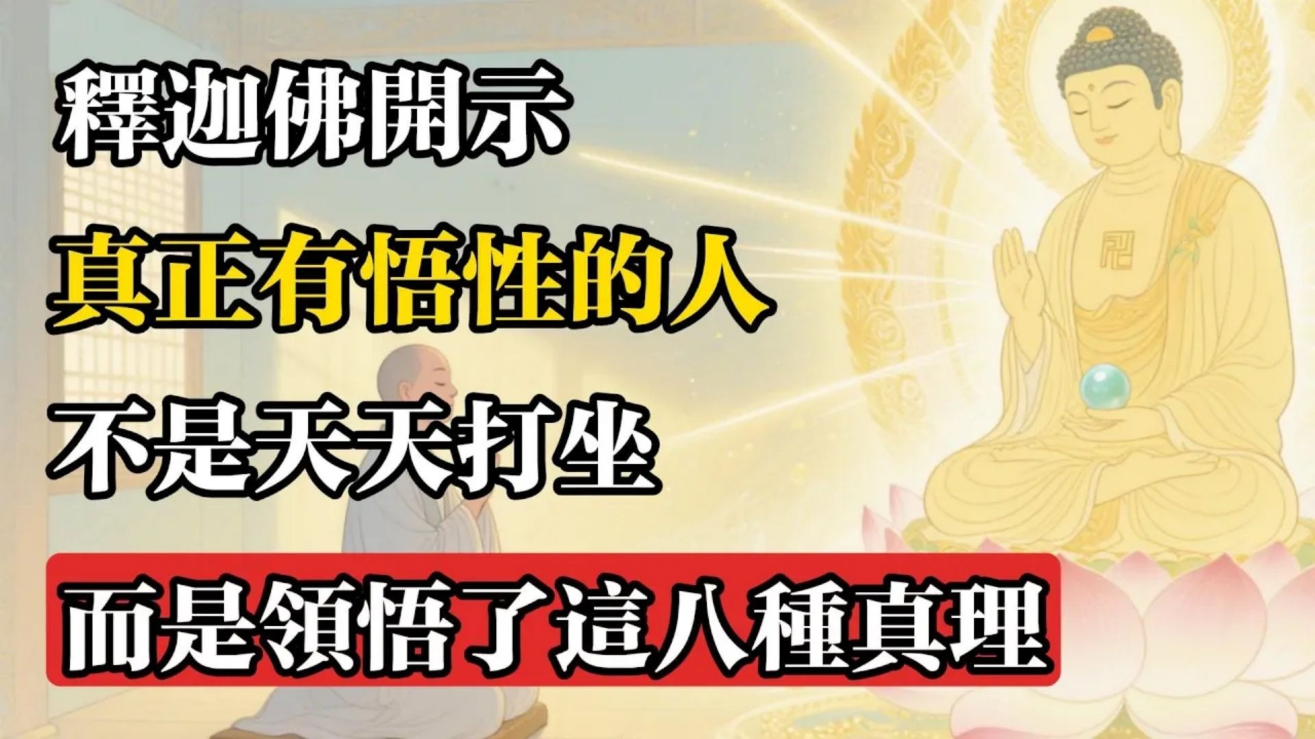 釋迦佛開示：真正有悟性的人，不是天天打坐，而是領悟了這八種真理!#佛教 #佛法 #佛教玄學 #佛教智慧 #佛學知識 #佛學智慧 #修心修行 #佛教文化 #禪悟人