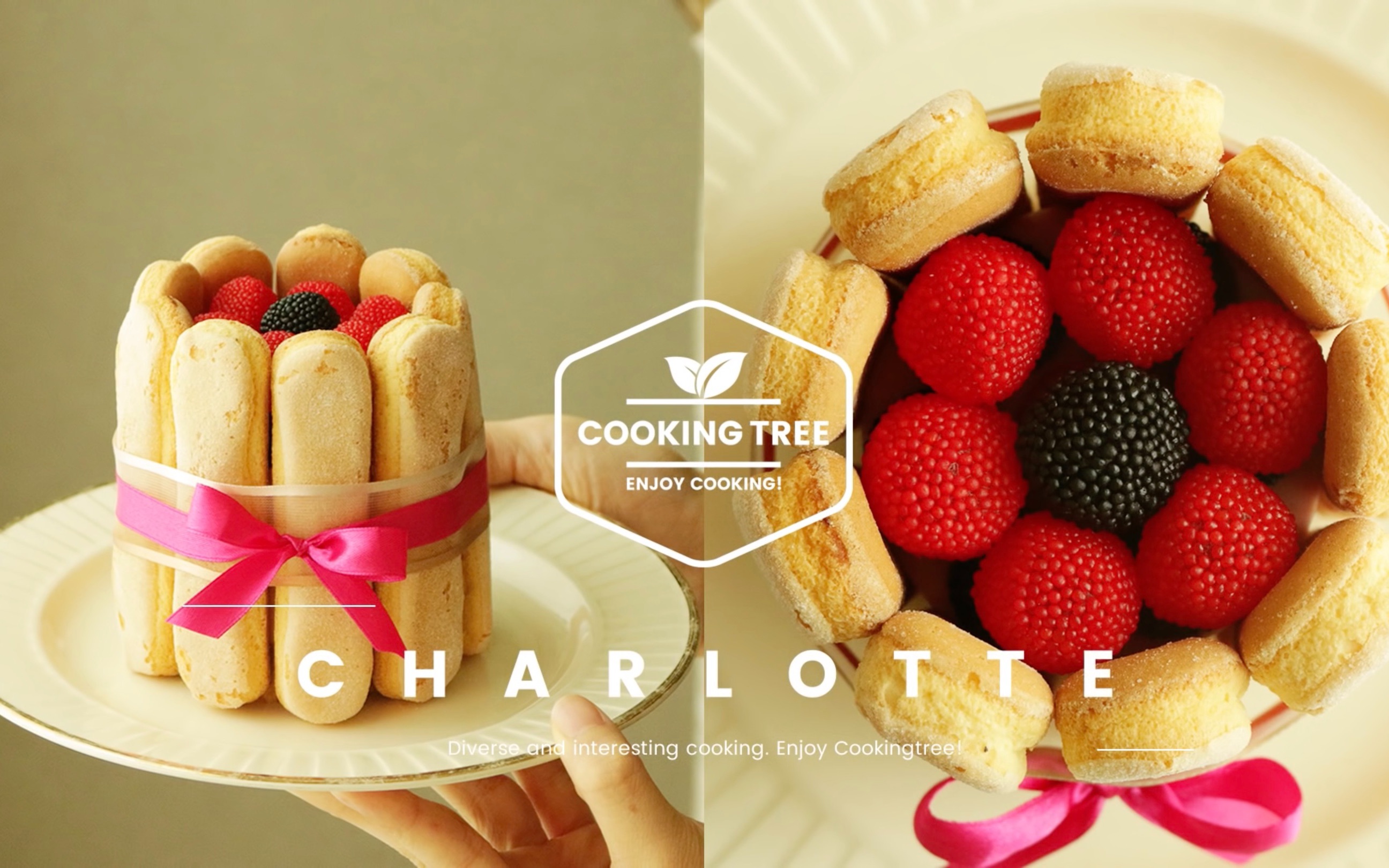 strawberry charlotte rcipe, mousse cake cooking tree