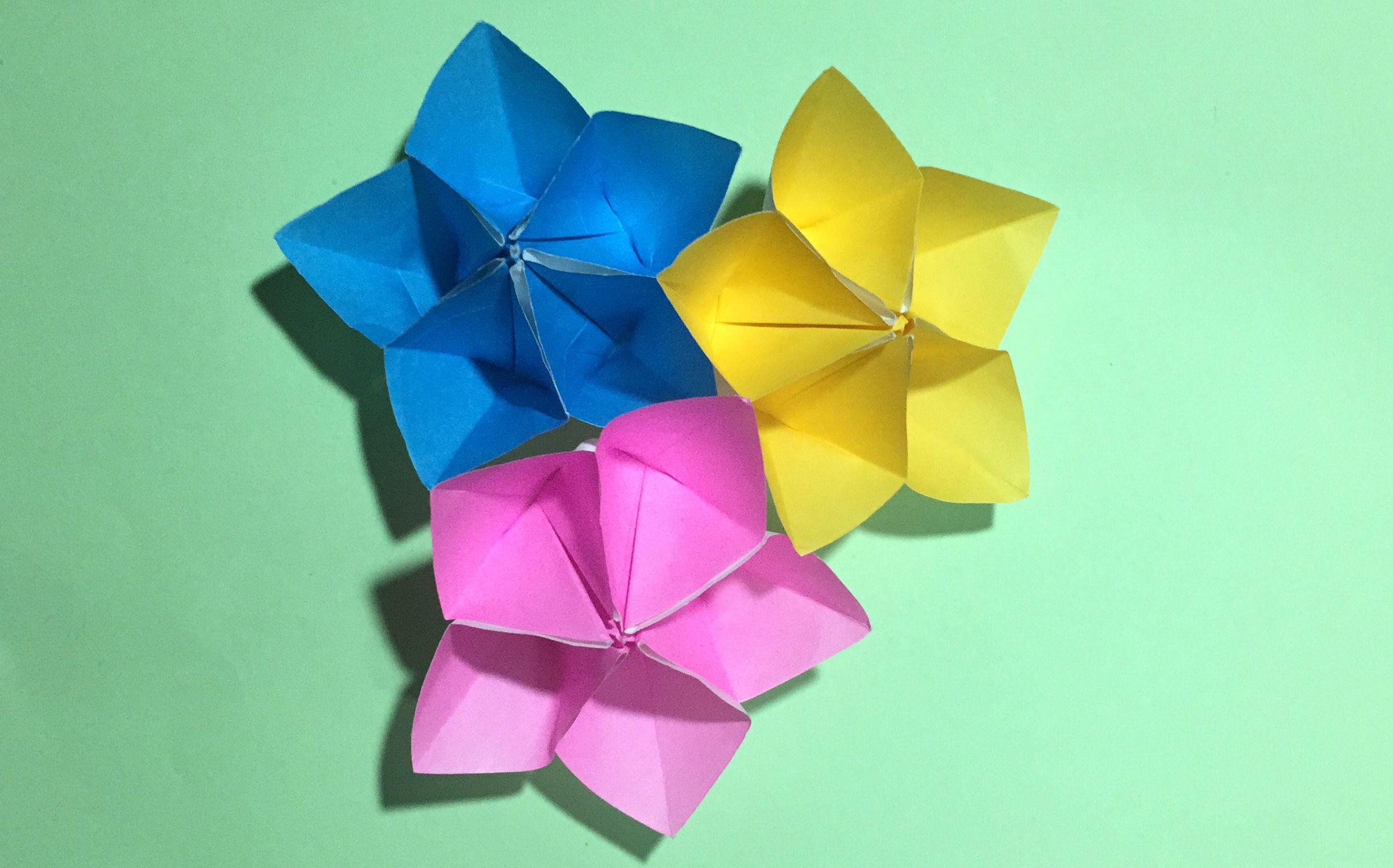【折纸教程】来折一朵五瓣花吧!