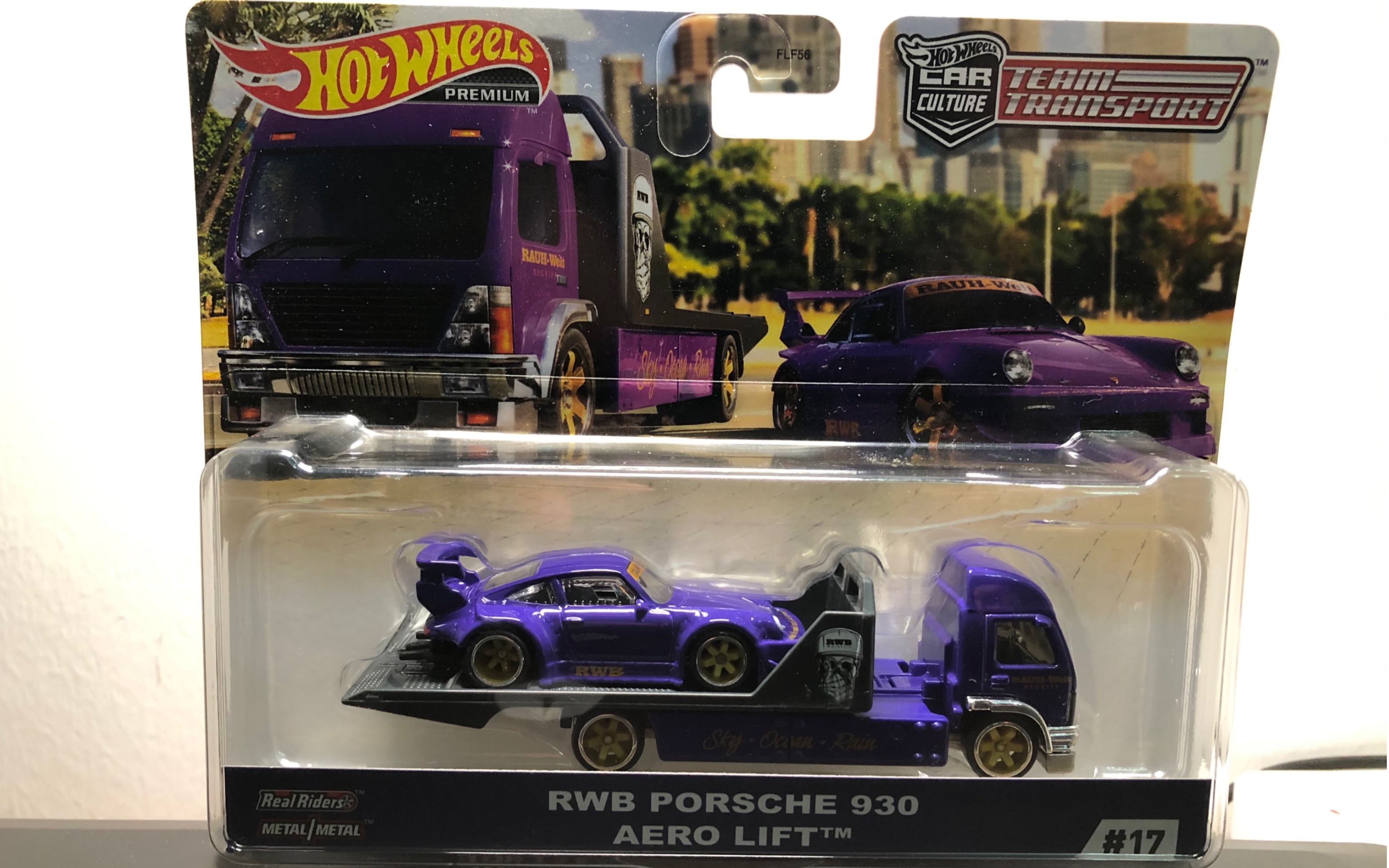 年轻人的第一个开箱hotwheels风火轮汽车文化运输车队保时捷rwb930