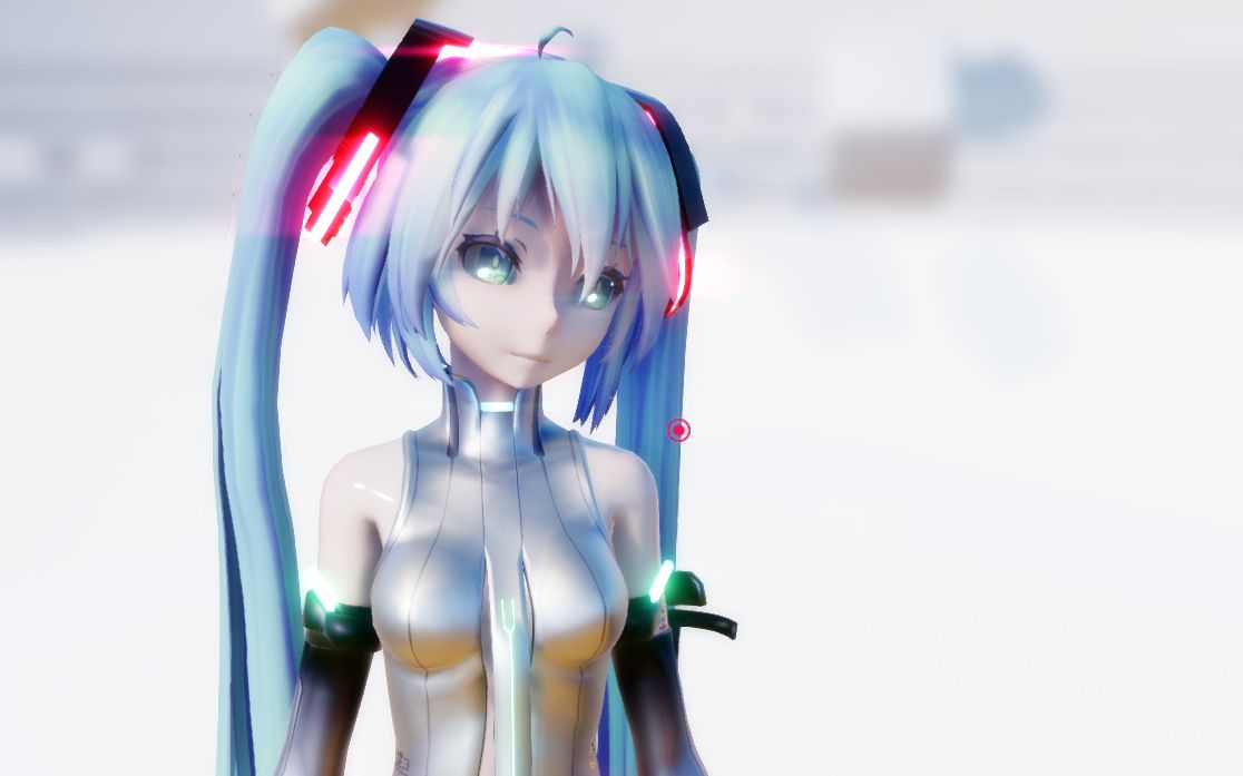 【ray渲】金属质感初音miku!ray渲初尝试!鬼畜发型炫光污染!