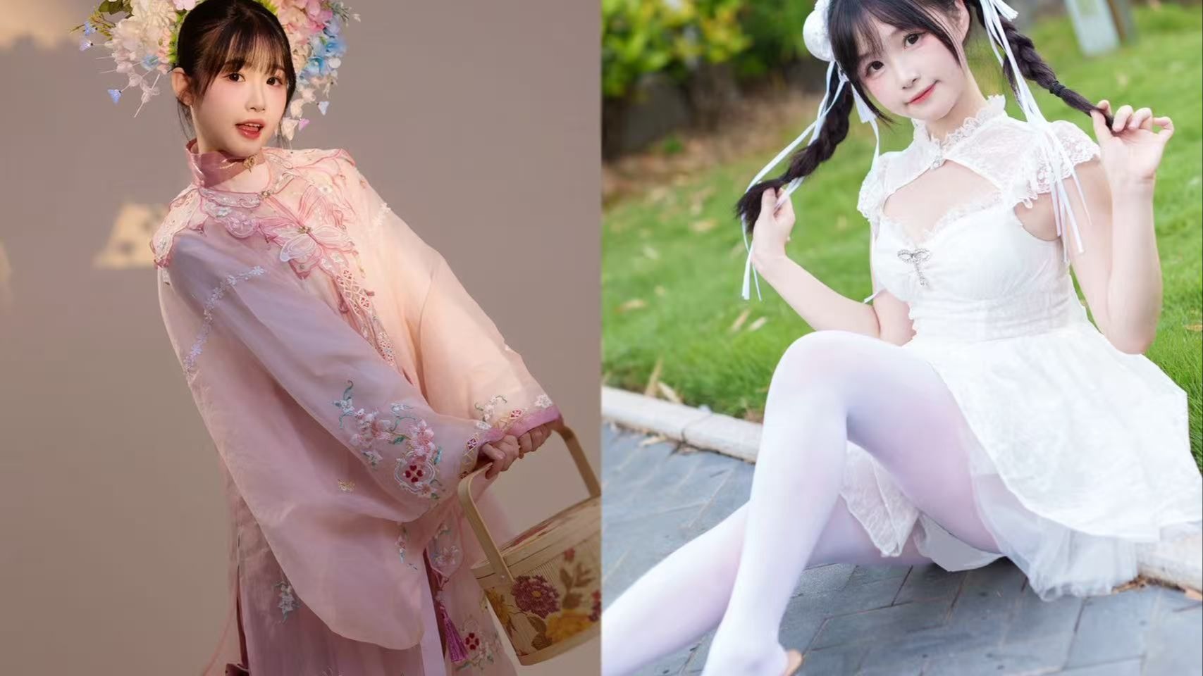 Pure white little sister 💗 dancing after the rain has a special flavor ～～