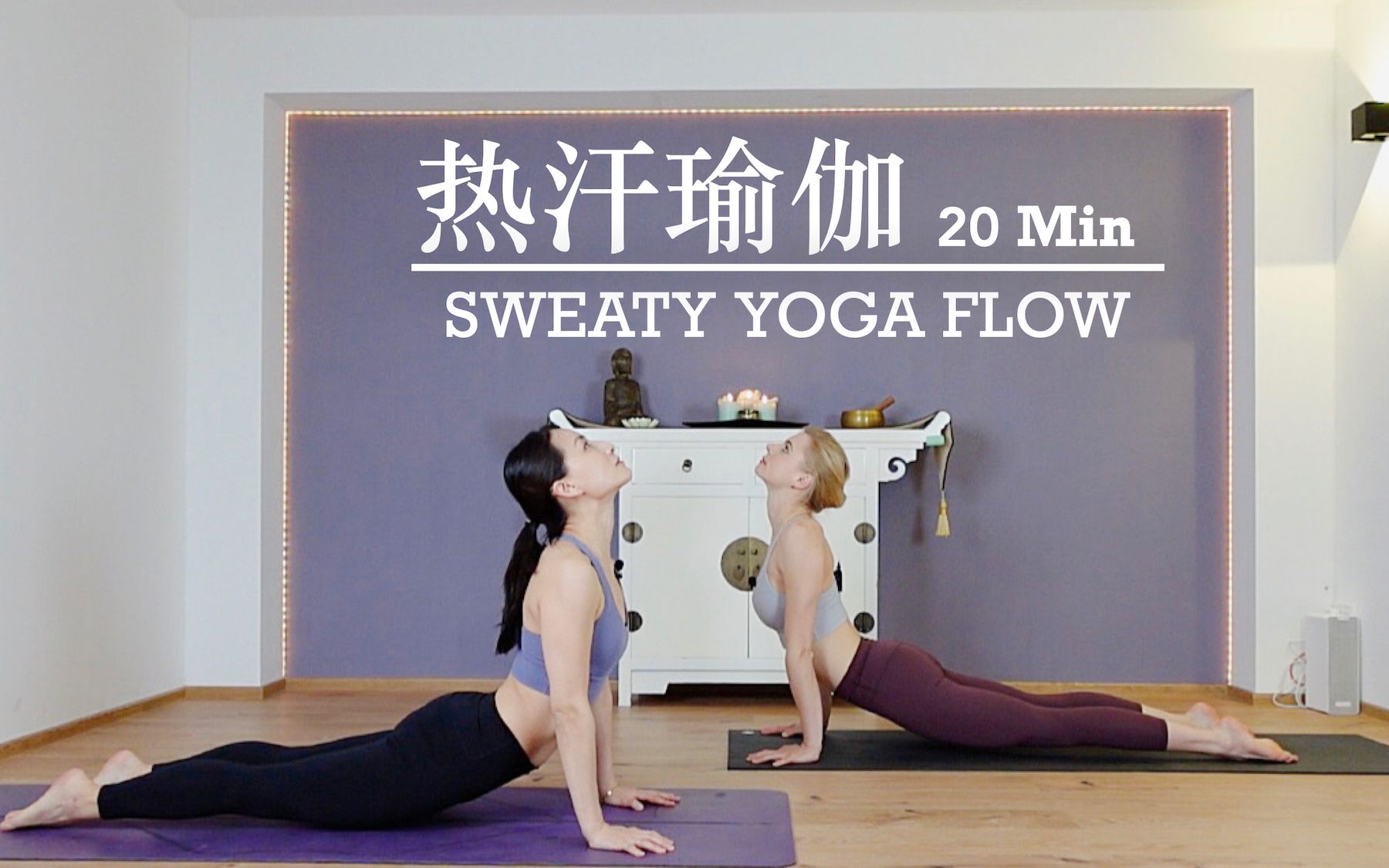 【20分钟双人热汗瑜伽】快速燃脂 运动全身 （中级难度）20min Sweaty Yoga Flow Yue Yoga 哔哩哔哩 Bilibili