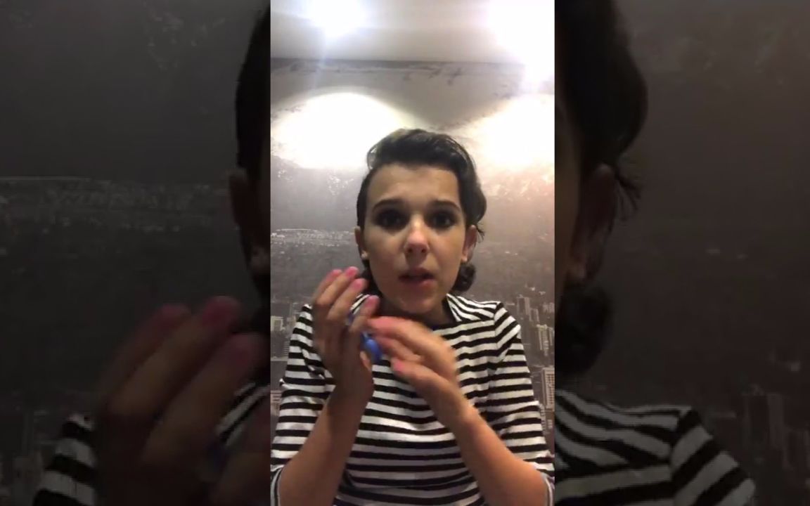 怪奇物语小11 millie bobby brown instagram live 直播全程视频(2017