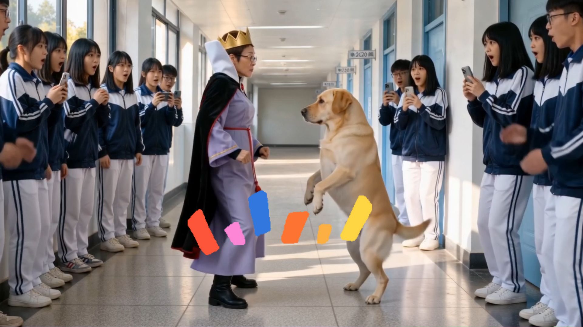 听说隔壁班转来了一个小疯狗
