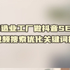 制造业工厂做抖音SEO短视频搜索优化关键词排名-关键词布局