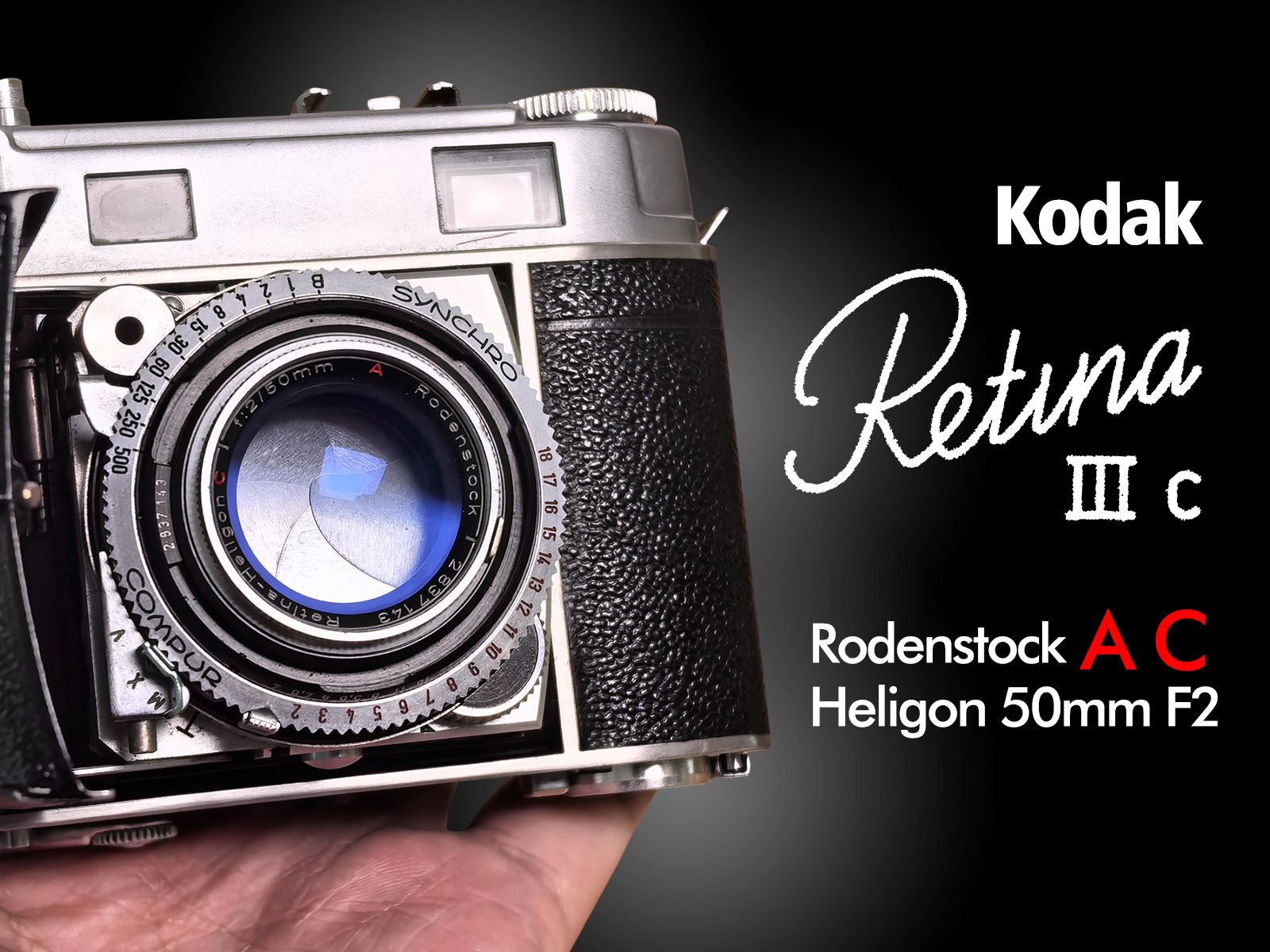 柯达雷丁娜IIIC配Rodenstock Heligon 50mm F2红A红C机械美Kodak Retina 3C罗敦司得罗敦斯德德国镜头