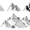 黑白插画-山的画法