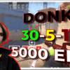 【键盘可视化】donk(30-5)Mirage Faceit 5000分 POV_第一视角