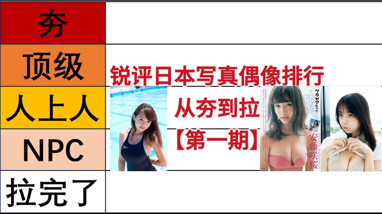 The first installment of the Japanese photo idol ranking from the ramming to the pulling.