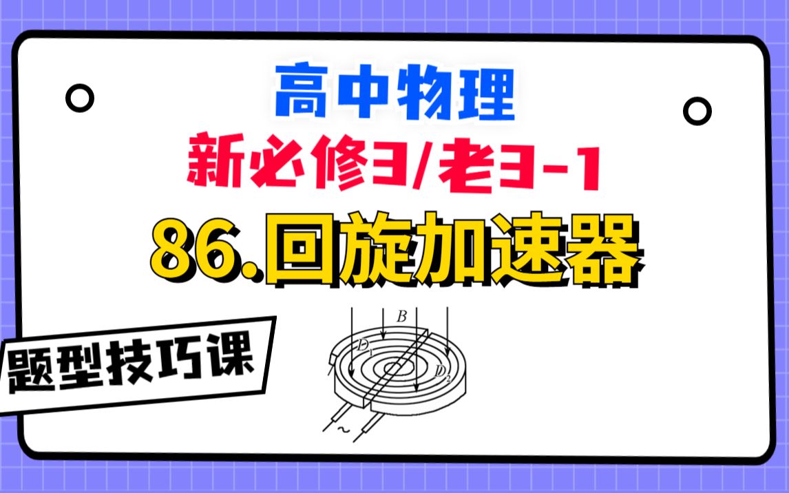 【高中物理必修3系统课】86.回旋加速器