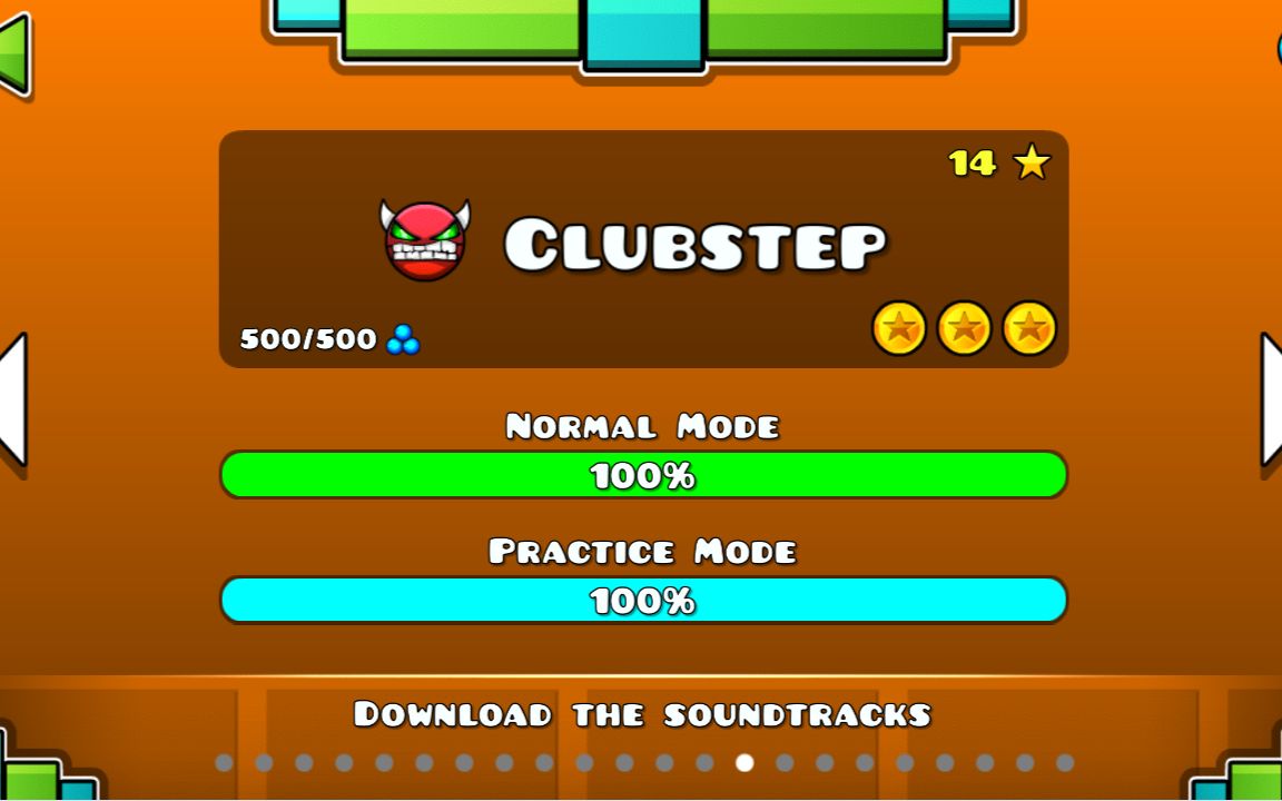 几何冲刺(geometrydash)官方第十四关 clubstep