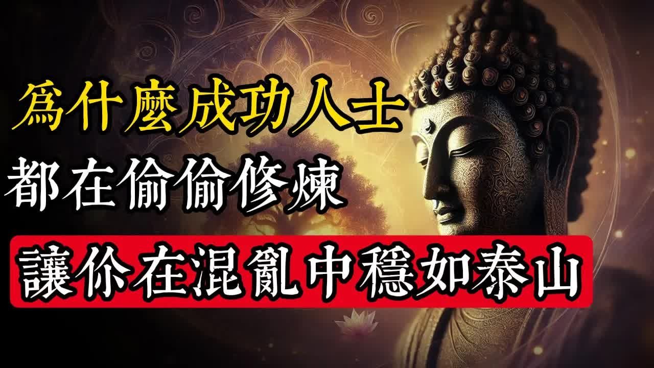 為什麼成功人士都在偷偷修煉？2500年前的佛學智慧，讓你在混亂中穩如泰山！_佛教 _佛學知識_修心修行_禪悟人生 _金剛經_南無阿彌陀佛_
