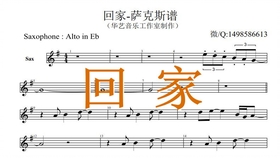 萨克斯名曲曲谱_萨克斯回家曲谱(5)