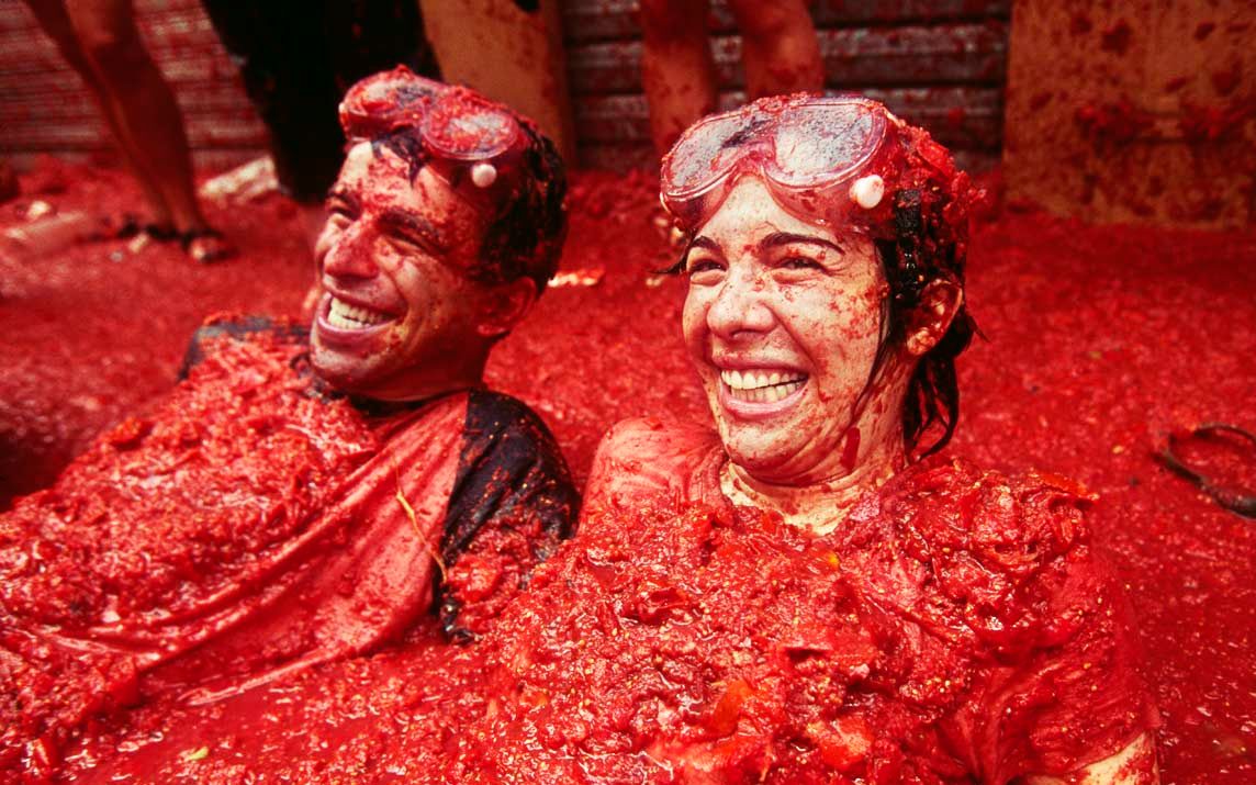 激烈的西班牙蕃茄大战！（卡车直播！2016年西班牙Buñol市)