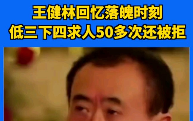 王健林回忆落魄时刻 低三下四求人 50多次还被拒 哔哩哔哩 つロ干杯 Bilibili