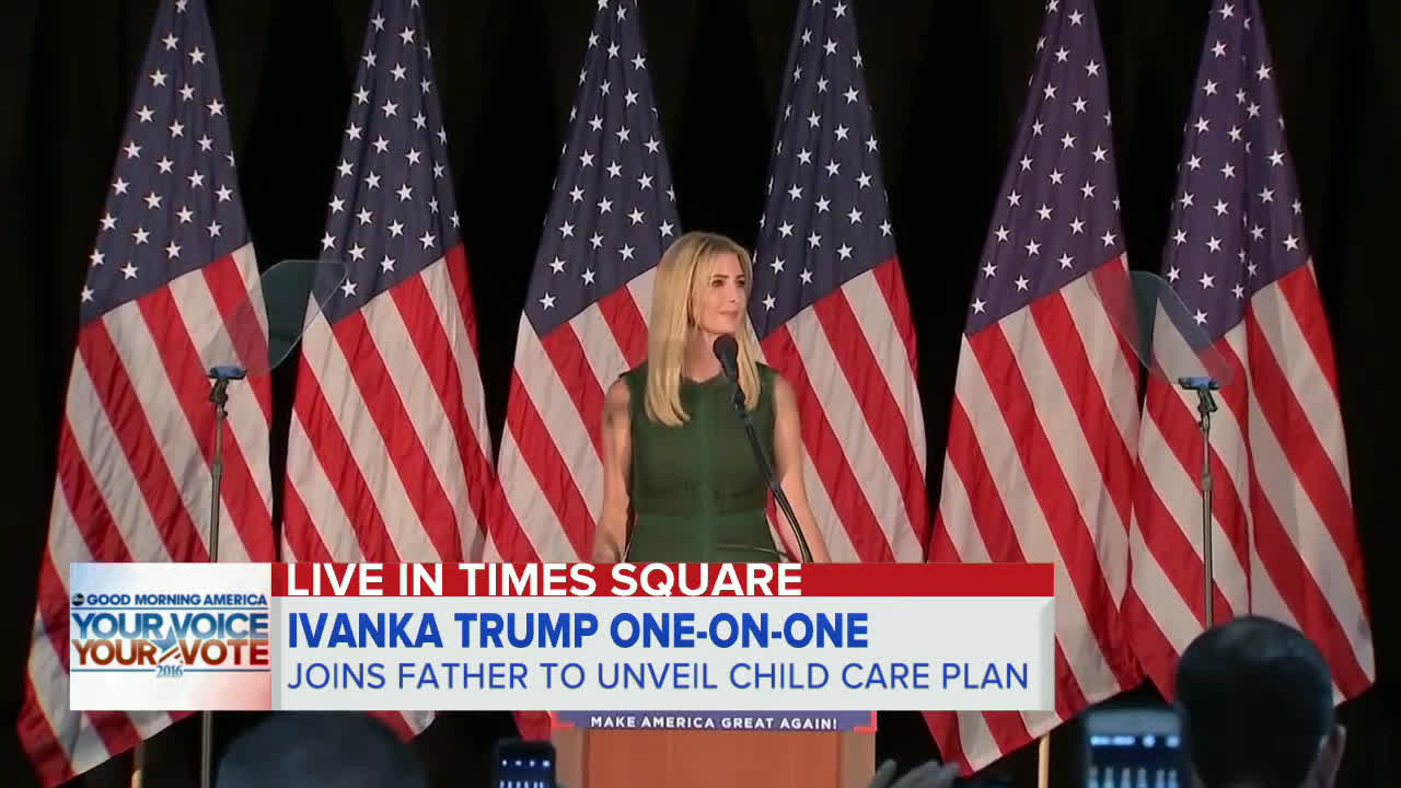 Ivanka Trump Full Interview on Trump's Child Care Proposal/伊哔哩哔哩 (゜゜)つロ 干杯~bilibili