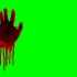 绿幕视频素材血手印