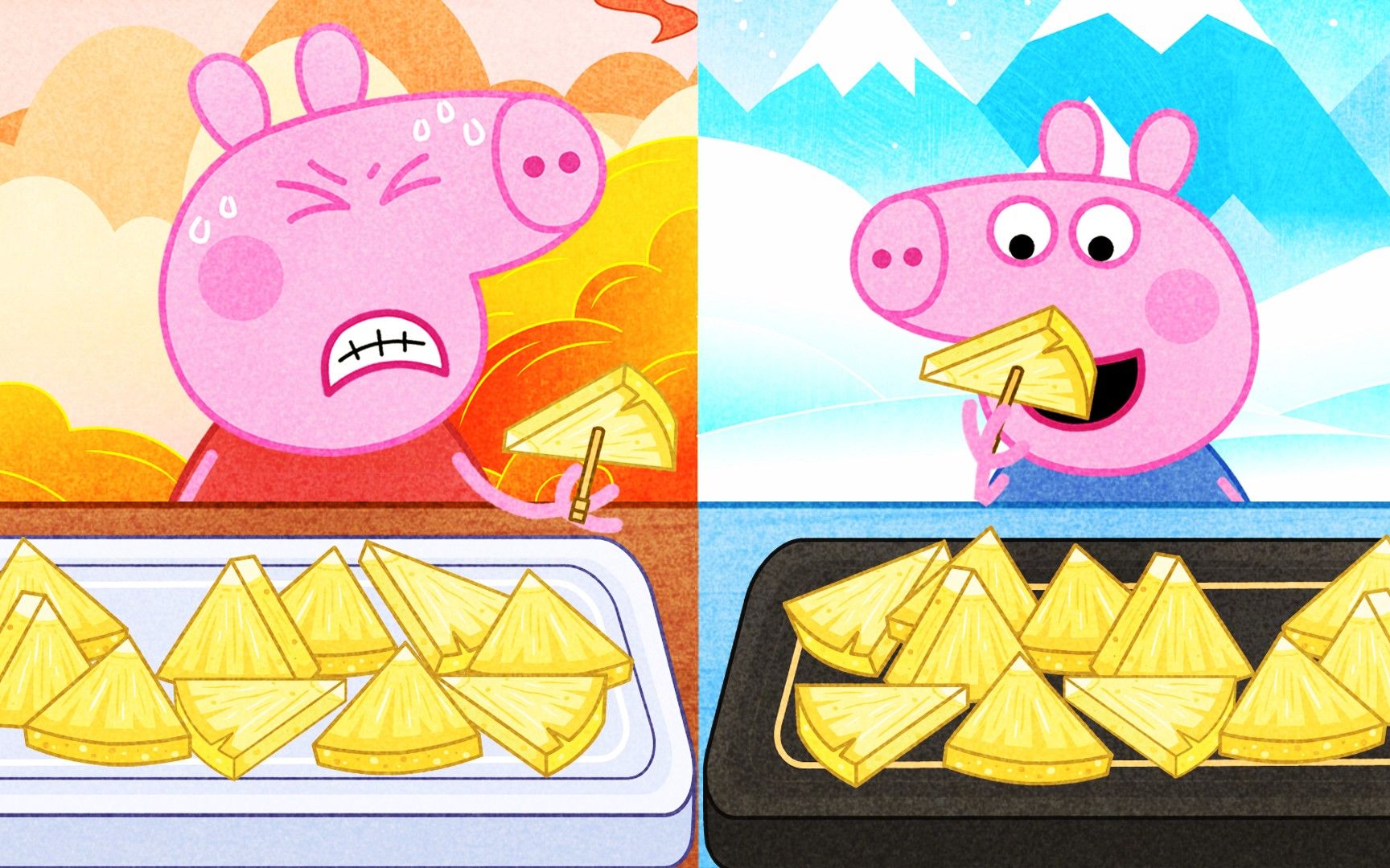 【狂猪日记】小猪佩奇吃到美味的飞机餐，分享美食给你们-云仔波仔YokiBoki-云仔波仔YokiBoki-哔哩哔哩视频