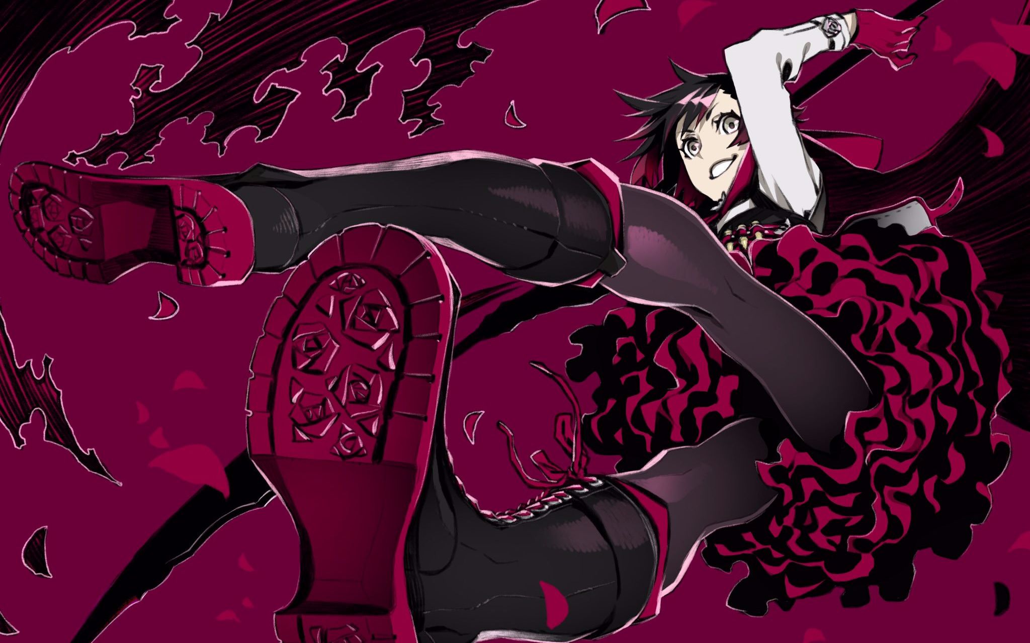 【三轮士郎作画过程】ruby(rwby)(转自twitter)