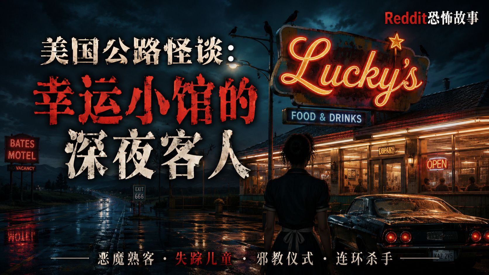 【痴语怪谈】我在不打烊的餐馆上夜班，这的客人大多不太对劲！—Reddit论坛恐怖故事丨我绝不赦免恶人。我绝不赦免恶人。我绝不赦免恶人。我绝不赦免恶人。