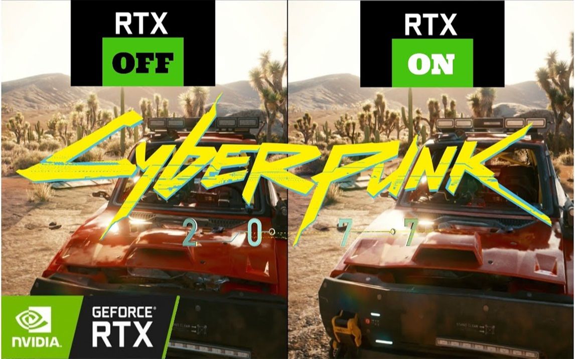 《赛博朋克2077》PC版 RTX光追关闭 vs RTX光追开启 游戏画面对比 1080P视频_哔哩哔哩_bilibili