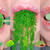 【Satisfying Lips】吃播 绿色系食物一口吃