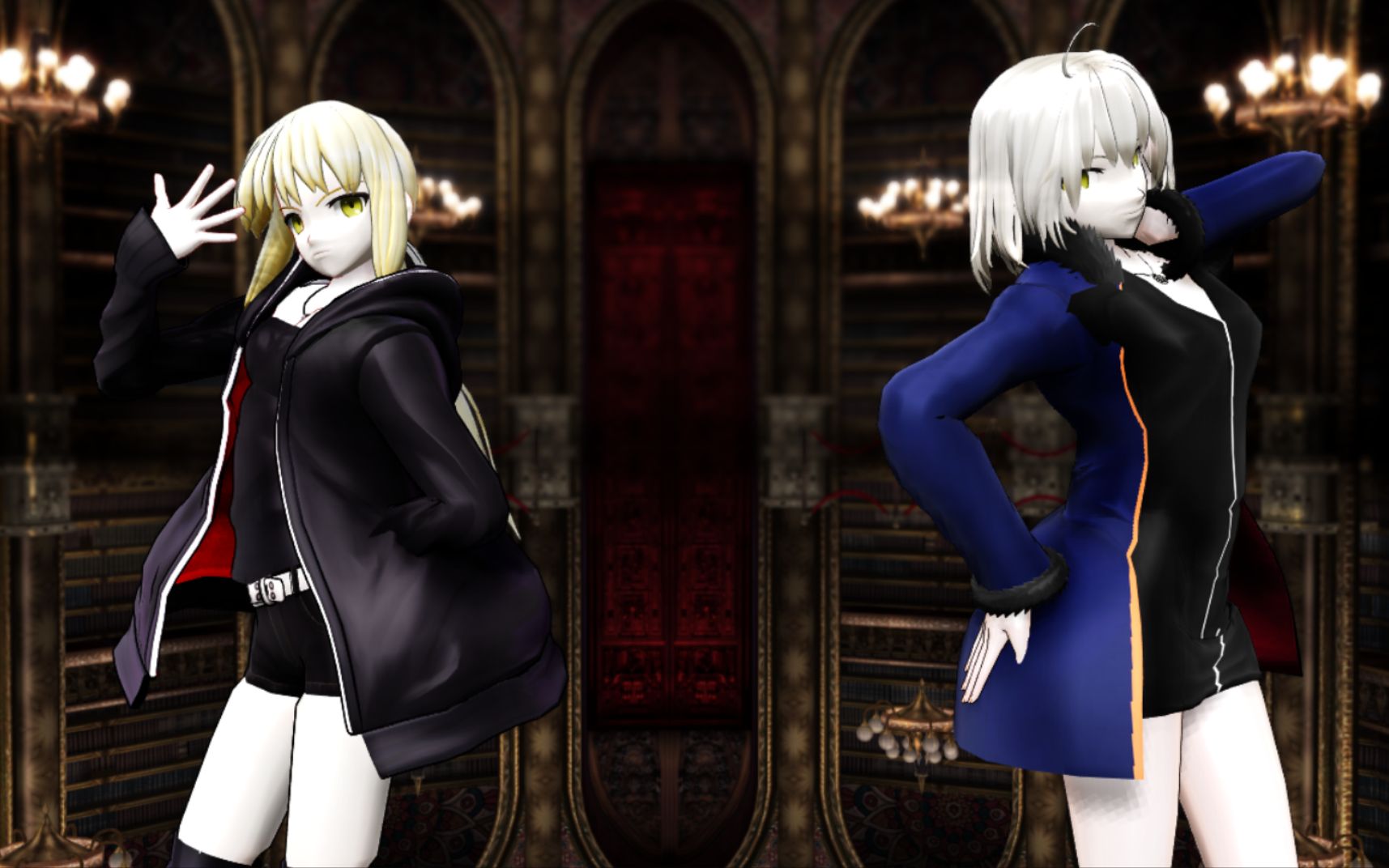 【fate/mmd】新宿组的被害妄想携帯女子(黑呆&黑贞【自制镜头】